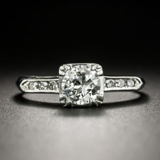 Mid-Century .62 Carat Diamond Engagement Ring - 1
