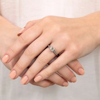 Mid-Century .62 Carat Diamond Engagement Ring