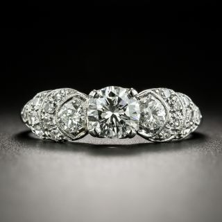 Mid-Century .64 Carat Diamond Engagement Ring - 2