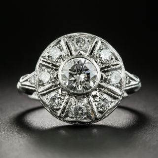 Mid-Century .70 Carat Center Diamond Engagement Ring - 2