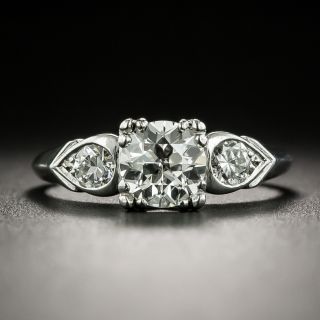 Mid-Century .72 Carat Diamond Engagement Ring by Loretz and Benoit - 2