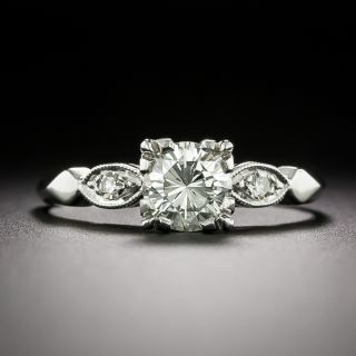 Mid-Century .75 Carat Diamond Engagement Ring - 2