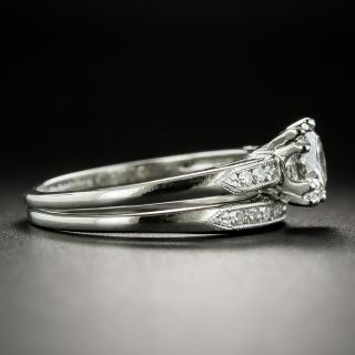 Mid-Century .77 Carat Diamond Wedding Set - GIA I SI1