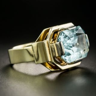 Mid-Century 8.00 Carat Aquamarine Ring