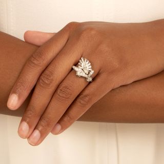 Mid-Century .80 Carat Marquise Diamond Ring