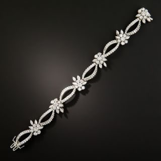 Mid-Century 9.00 Carat Diamond Cluster Bracelet - 4