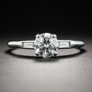 Mid-Century .90 Carat Diamond Engagement Ring - GIA E SI1 - 1