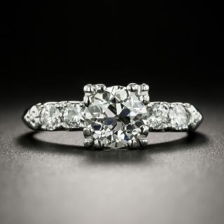 Mid-Century .99 Carat Diamond Engagement Ring - GIA J VS2 - 2