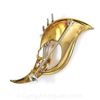 Mid-Century Abstract Diamond Spray Pin