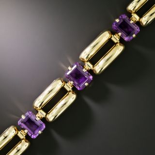 Mid-Century Amethyst Link Bracelet by Allsopp-Steller - 2