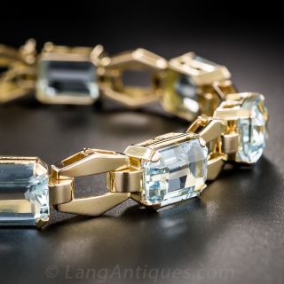 Mid-Century Aquamarine Bracelet