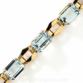 Mid-Century Aquamarine Bracelet