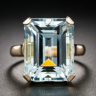 Mid-Century Aquamarine Ring