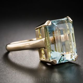 Mid-Century Aquamarine Ring