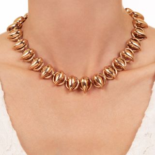 Mid-Century Austrian Leaf Motif Necklace