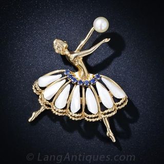 Mid-Century  Ballerina Brooch