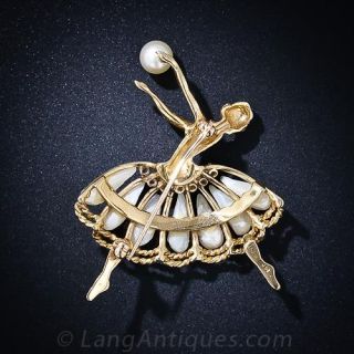 Mid-Century  Ballerina Brooch