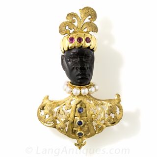 Mid-Century Blackamoor Brooch