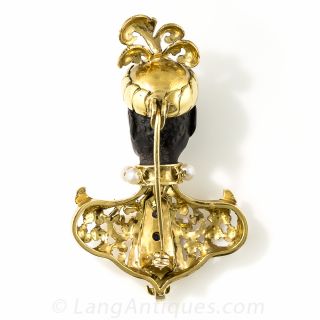 Mid-Century Blackamoor Brooch