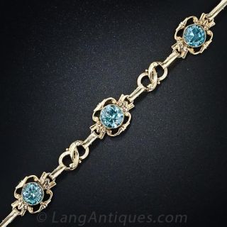 Mid-Century Blue Zircon Barcelet