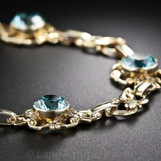 Mid-Century Blue Zircon Barcelet