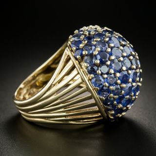 Mid-Century Bombe Sapphire Ring