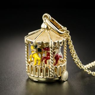 Mid-Century Carousel Charm Pendant - 2