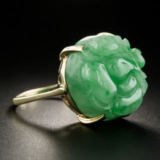Mid-Century Carved Jade Ring