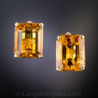 Mid-Century Citrine Earrings