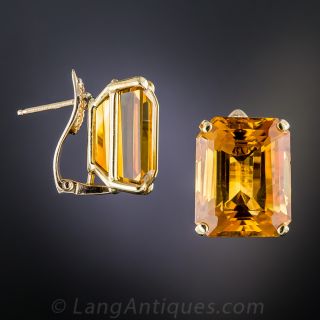 Mid-Century Citrine Earrings