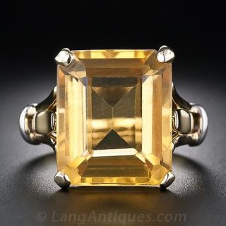 Mid-Century Citrine Ring