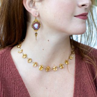 Mid-Century Citrine Riviere Necklace