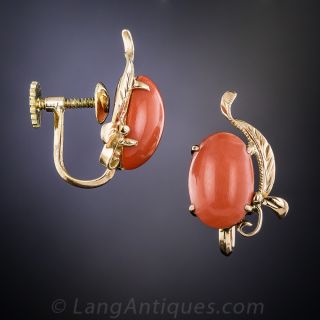 Mid-Century Coral Earrings