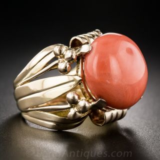 Mid-Century Coral Ring