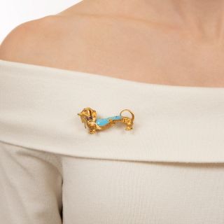 Mid-Century Dachshund Brooch