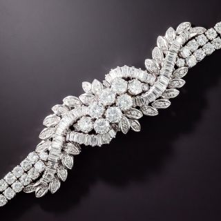 Mid-Century Diamond and Platinum Bracelet - 18.65 Carats - 1
