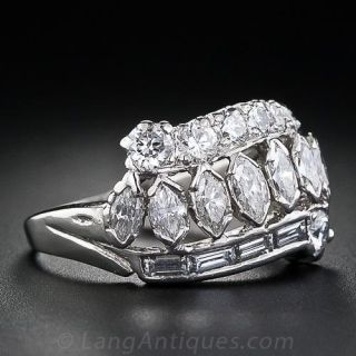 Mid-Century  Diamond Band Ring 