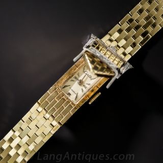 Mid-Century Diamond Buckle Watch