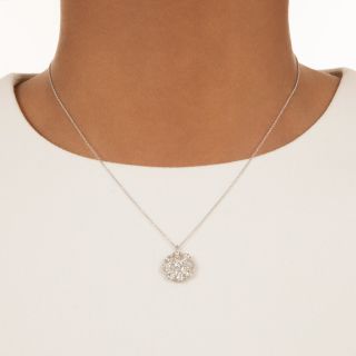 Mid-Century Diamond Cluster Pendant