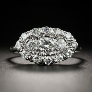 Mid-Century Diamond Cluster Ring by Goldman-Kolber - 1