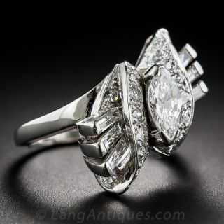 Mid-Century Diamond Cocktail Ring