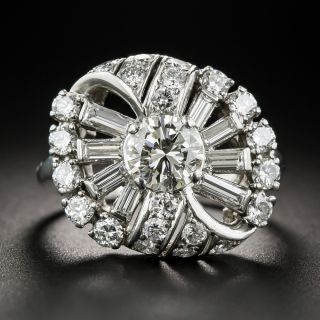 Mid-Century Diamond Cocktail Ring - 7