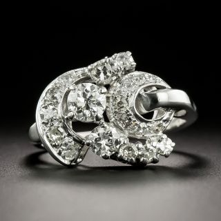 Mid-Century Diamond Cocktail Ring - 3