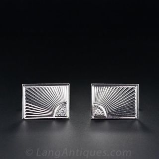 Mid-Century Diamond Cufflinks