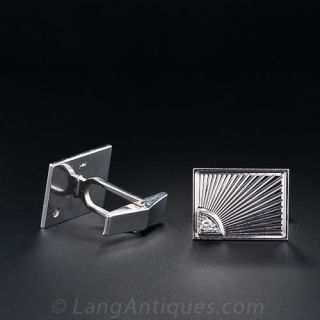 Mid-Century Diamond Cufflinks