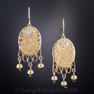 Mid-Century Diamond Dangle Earrings - 2