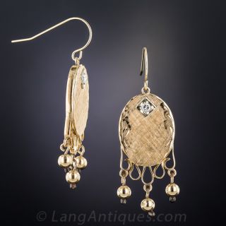 Mid-Century Diamond Dangle Earrings