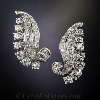 Mid-Century Diamond Earrings