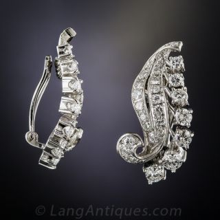 Mid-Century Diamond Earrings
