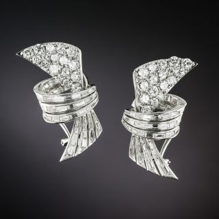  Mid-Century Diamond Earrings - 5